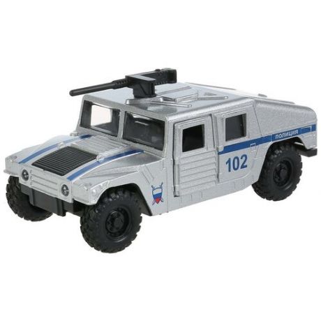Модель машины Технопарк Hummer H1, Полиция, инерционная, свет, звук НUМVЕ-12SLРОL-SR