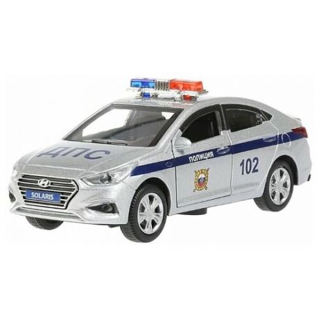 Модель машины Технопарк Hyundai Solaris Полиция, инерционная, свет, звук SОLАRIS2-12SLРОL-SR
