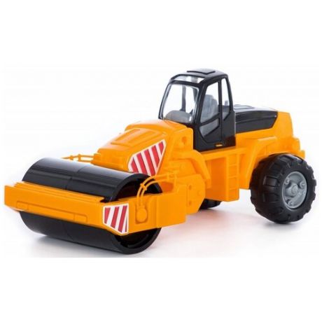 Машинка детская, Каток дорожный, игрушки для мальчиков, оранжевый, размер катка - 48,5 х 20,3 х 22 см.