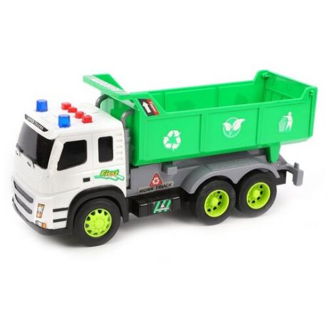 Уборочный грузовик JinHeng 1188-32 1:12, 31 см, белый/зеленый