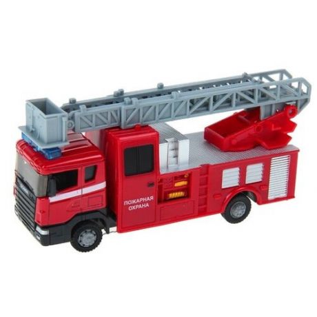 Пожарный автомобиль Autogrand Scania Fire с лестницей (10832-11/34203) 1:48, красная