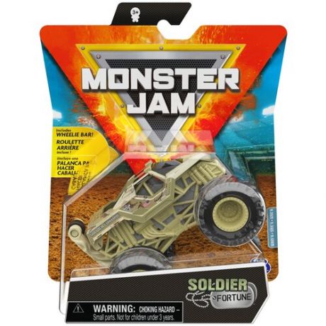 Вездеход Monster Jam Soldier of Fortune (6060868) 1:64, 16 см, зеленый