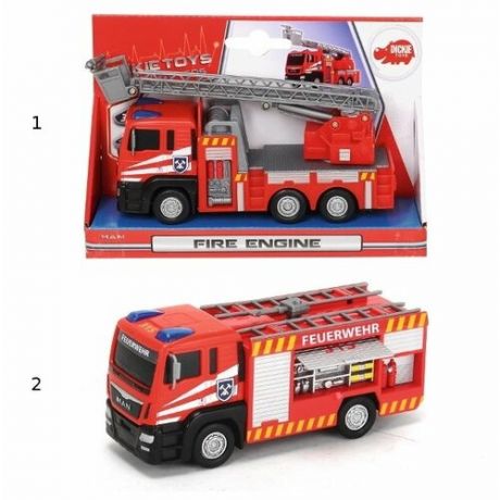 Пожарный автомобиль Dickie Toys 3712008, 17 см, красный