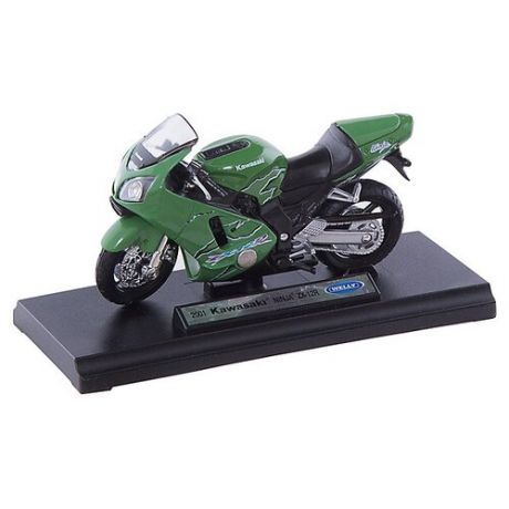 Мотоцикл Welly Kawasaki 2001 Ninja ZX-12R (12167P) 1:18, 13 см, зеленый