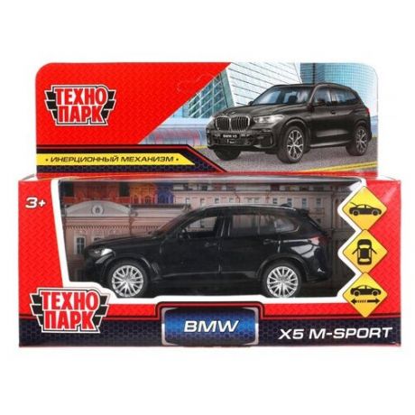 318089 Машина металл bmw X5 M- SPORT 12 см, двери, багаж, черн, кор. Технопарк в кор.2*36шт