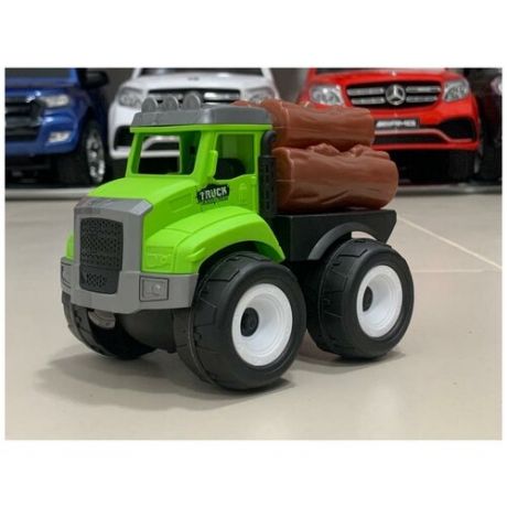 Детская машинка с механизмом движения "Лесовоз" на больших колесах яркого цвета MODERN TRUCK детский грузовик игрушка для маленьких