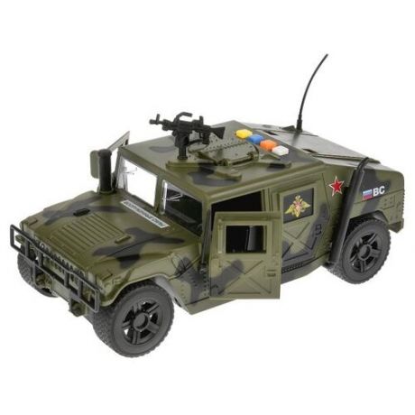 Модель машины Технопарк Военный джип Hummer H1, пластиковый, свет, звук WY610A