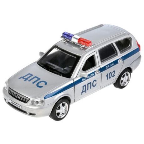 Машинка ТЕХНОПАРК Lada Priora Полиция (PRIORAWAG-12SLPOL-SR), 12 см, серебристый