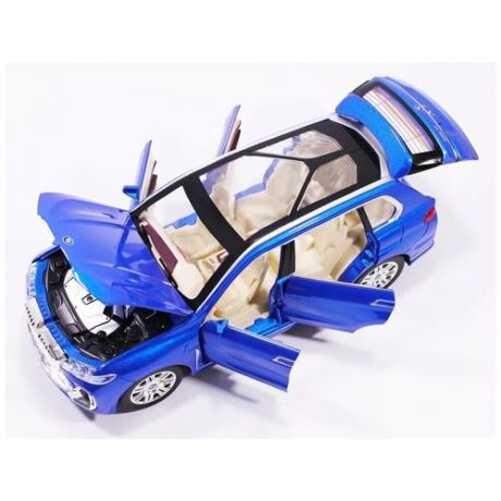 Машинка металлическая инерционная "BMW X7" 1:24 (синий)