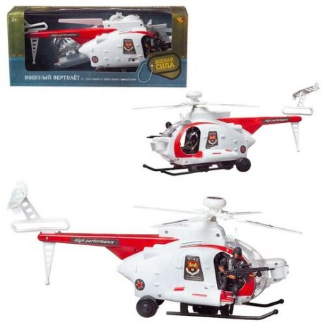 Вертолет Abtoys Боевая Сила военный (белый), эл/мех, световые и звуковые эффекты, в коробке