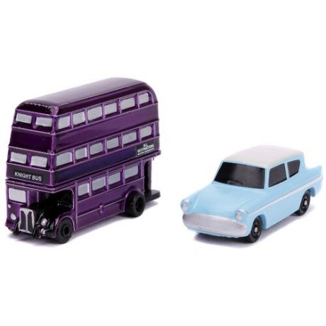 Набор машинок Hollywood Rides: Harry Potter – 1959 Ford Anglia + The Knight Bus