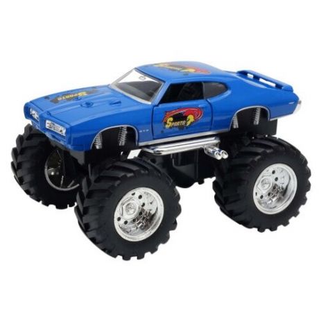 Монстр-трак Welly Pontiac GTO Wheel Monster (47008S), синий