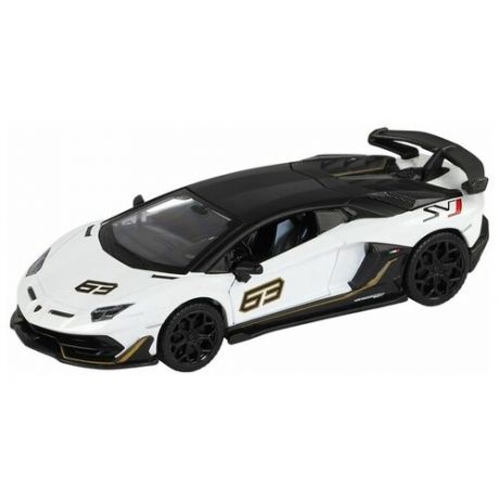 Машина "автопанорама" Lamborghini SVJ, белый, 1/32, свет, звук, инерция, в/к 17,5*12,5*6,5 см - JB1251401