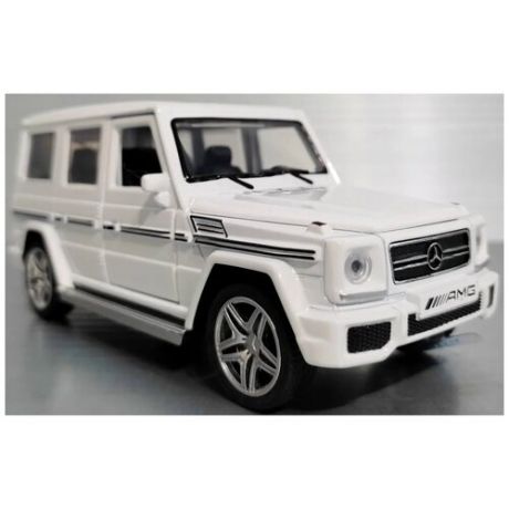 Машинка Mercedes-Benz G-Класс Гелендваген Гелик металлическая белая 1:32