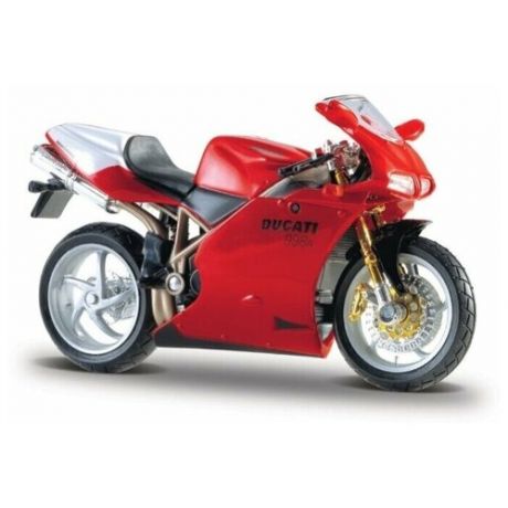 Bburago Коллекционный мотоцикл 1:18 "CYCLE DUCATI 998R", красный