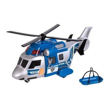 Вертолет Teamsterz 1417123, 36 см, синий/серебристый
