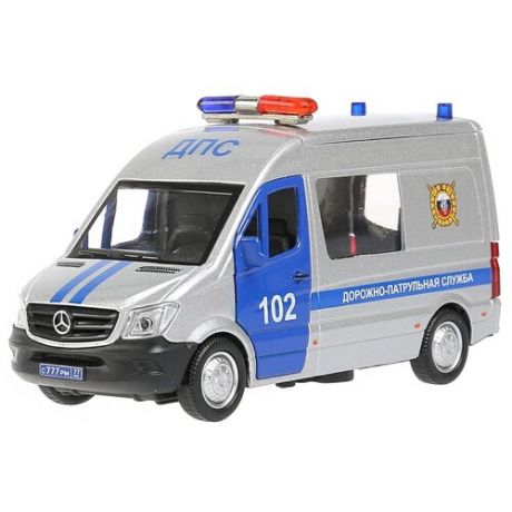 Микроавтобус ТЕХНОПАРК Mercedes-Benz Sprinter Полиция SPRINTERVAN-14POL-SR, 14 см, серебристый