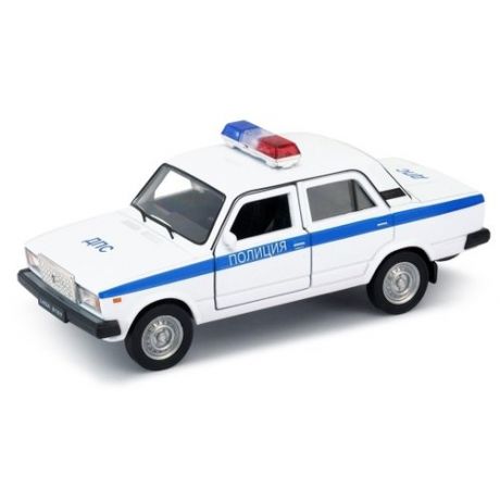 Легковой автомобиль Welly Lada 2107 Полиция (43644PB), белый