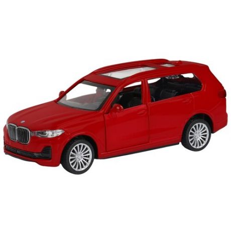 Легковой автомобиль Автопанорама BMW X7 JB1251258/JB1251256 1:44, 11 см, красная