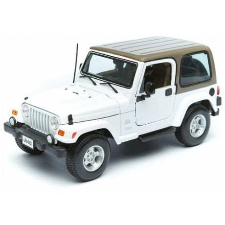 Maisto Машинка Jeep Wrangler Sahara, 1:18 белый