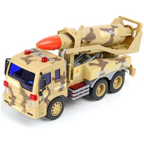 Машинка детская Военная спецтехника, со светом и звуком, цвет коричневый, в/к 32*11,5*18,5см