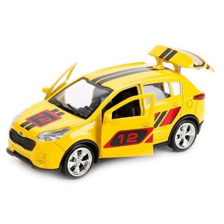 Легковой автомобиль ТЕХНОПАРК Kia Sportage Спорт (SPORTAGE-SPORT), 12 см, желтый