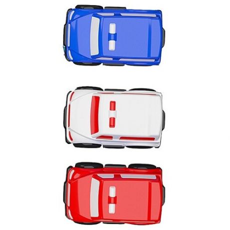 Набор машин Terides Т5-067, 10 см, синий/белый/красный