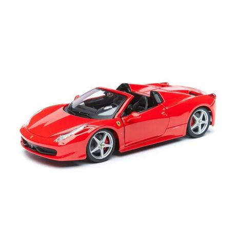 Легковой автомобиль Bburago Ferrari 458 Spider (18-26017) 1:24, 18.5 см, красный