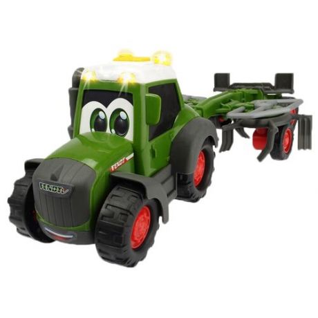 Трактор Dickie Toys Happy Fendt с ворошилкой для сена (3815002), 30 см, зеленый