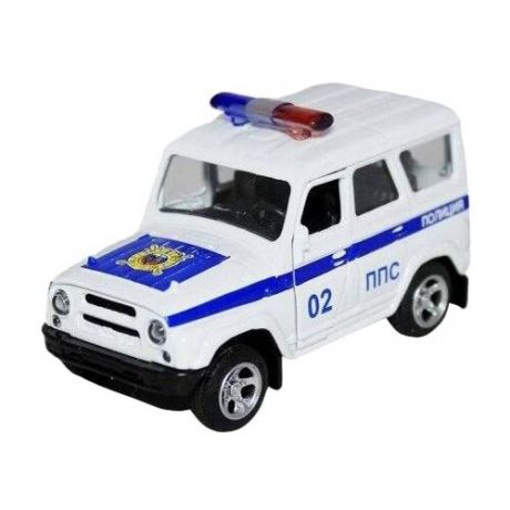 Внедорожник Play Smart УАЗ Hunter Полиция (6401-E) 1:50, 12 см, белый/синий