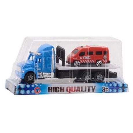 Набор машин Junfa toys Автовоз (9905-3), голубой/красный