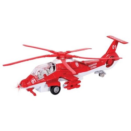 Вертолет ТЕХНОПАРК Пожарная служба (CT10-036-1) 1:43, 29 см, красный