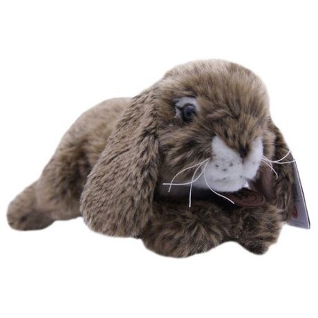 Мягкая игрушка Anna Club Plush Кролик коричневый лежащий, 10 см