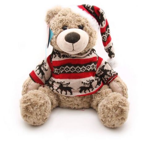Мягкая игрушка Magic Bear Toys Мишка Фрэнк в свитере и шапке 25 см