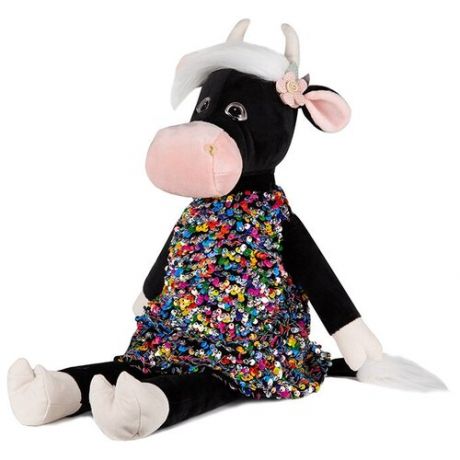 Мягкая игрушка Maxitoys коровка Даша в цветном платье, 23 см