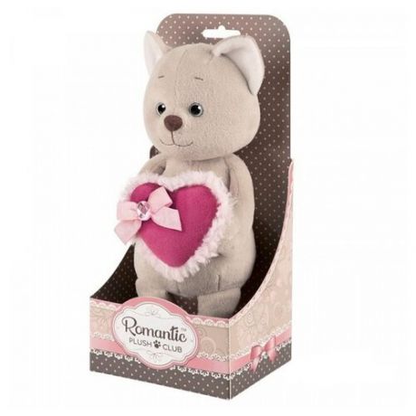 Мягкая игрушка Maxitoys Котик романтичный с розовым сердечком, 20 см