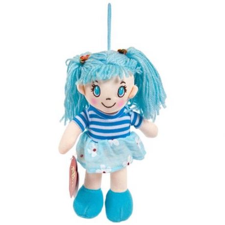 Мягкая игрушка ABtoys Кукла в голубом платье, 20 см