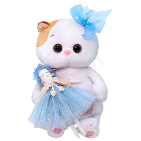 Мягкая игрушка Basik&Co Кошка Ли-Ли baby с куклой Мальвиной, 20 см
