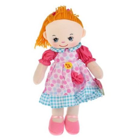 Мягкая игрушка Мульти-Пульти Мягкая кукла рыжая в розовом платье, 40 см
