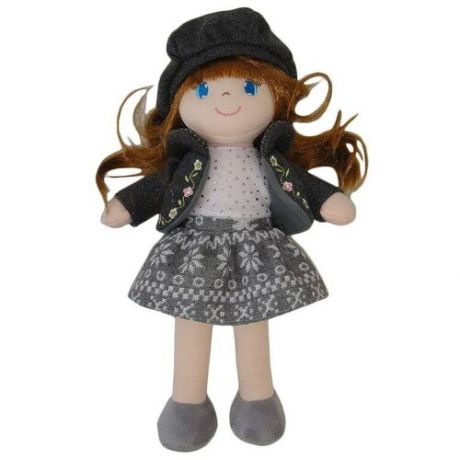 Мягкая игрушка ABtoys Кукла в серой шапочке и фетровом костюме, 36 см