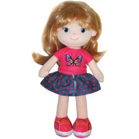 Мягкая игрушка ABtoys Кукла блондинка в синей юбочке, 32 см