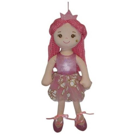 Мягкая игрушка ABtoys Кукла Принцесса в розовом платье, 38 см