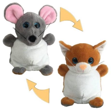 Мягкая игрушка Junfa Toys Вывернушка Мышка-Кошка, 9 см