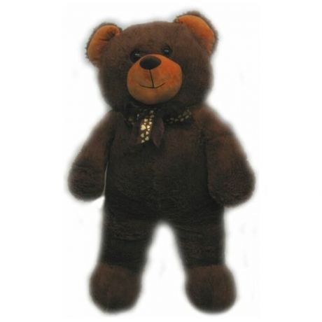 Мягкая игрушка СмолТойс Медведь с бантом коричневый, 103 см