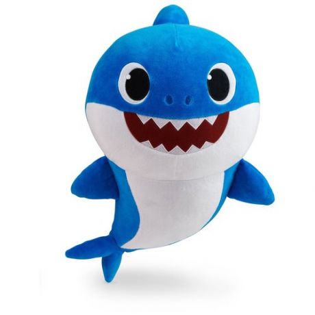 Мягкая игрушка WowWee Папа акула Baby Shark, 35 см, синий