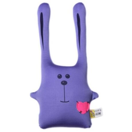 Подушка-игрушка антистресс Штучки, к которым тянутся ручки Заяц Ушастик фиолетовый, 43 см, фиолетовый