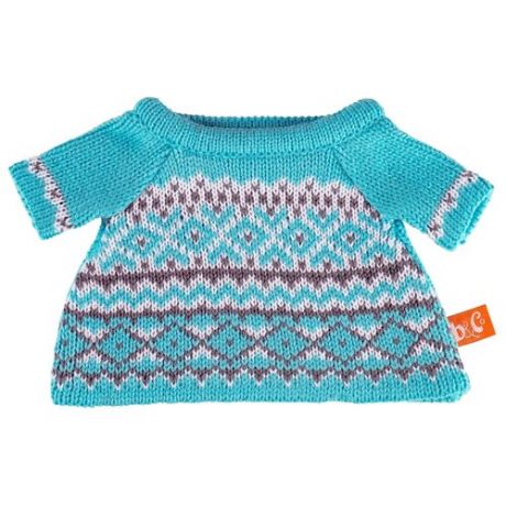 Одежда для игрушек Basik&Co Голубой вязаный свитер для Ли-Ли, 27 см