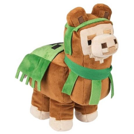 Мягкая игрушка Jinx Minecraft Adventure Llama, 27 см, коричневый/зеленый