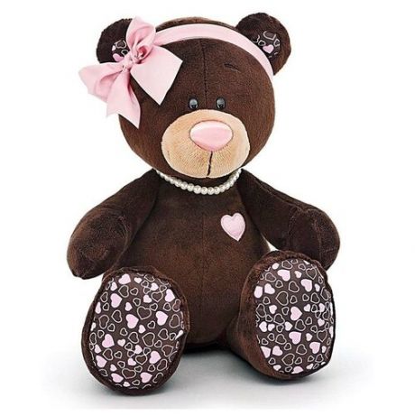 Мягкая игрушка Медведь девочка Choco&Milkс сидячая, 20 см. Orange M004/20