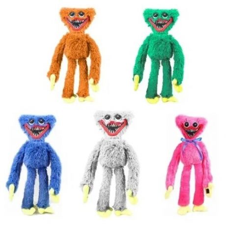 Набор из 5 мягких игрушек Huggy Wuggy и Kissy Missy, 40 см, разноцветный